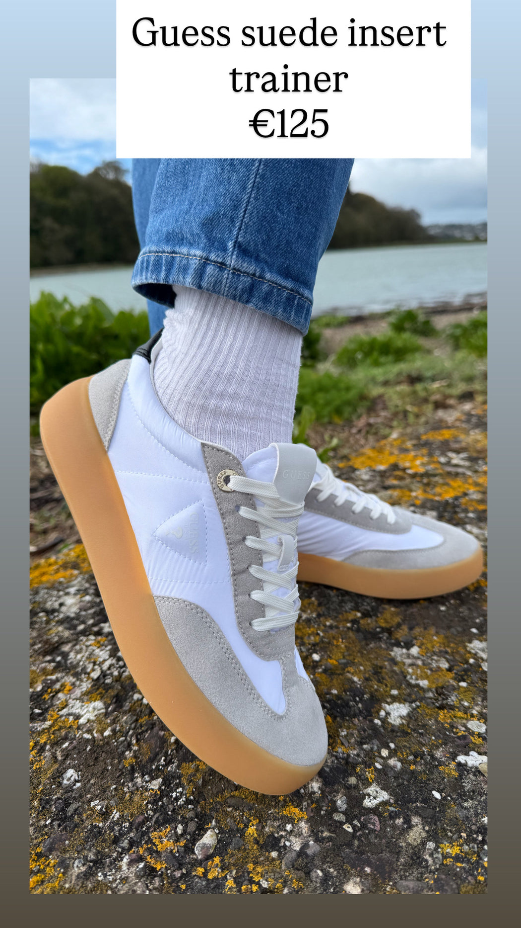 Guess suede insert trainer
