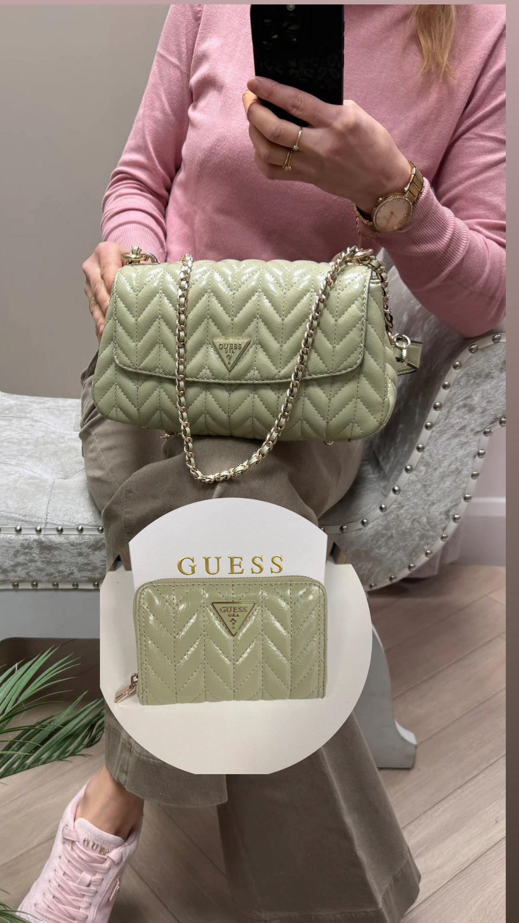 Guess Cheryl Sage shoulder / crossbody Bag TQ972021