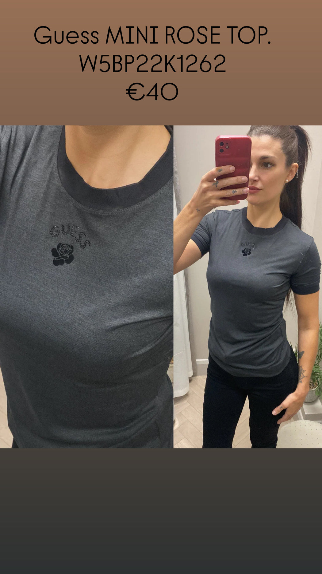 Guess MINI ROSE TOP. W5BP22K1262