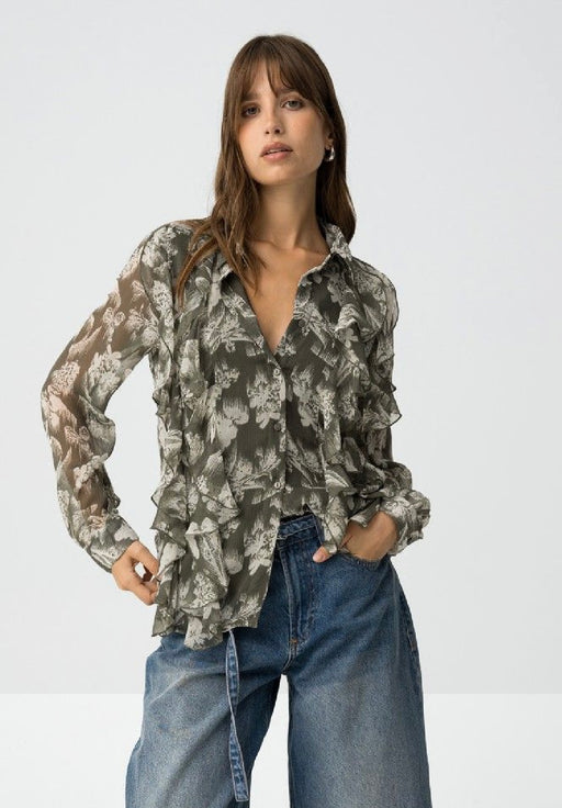 Quimbee green floral shirt