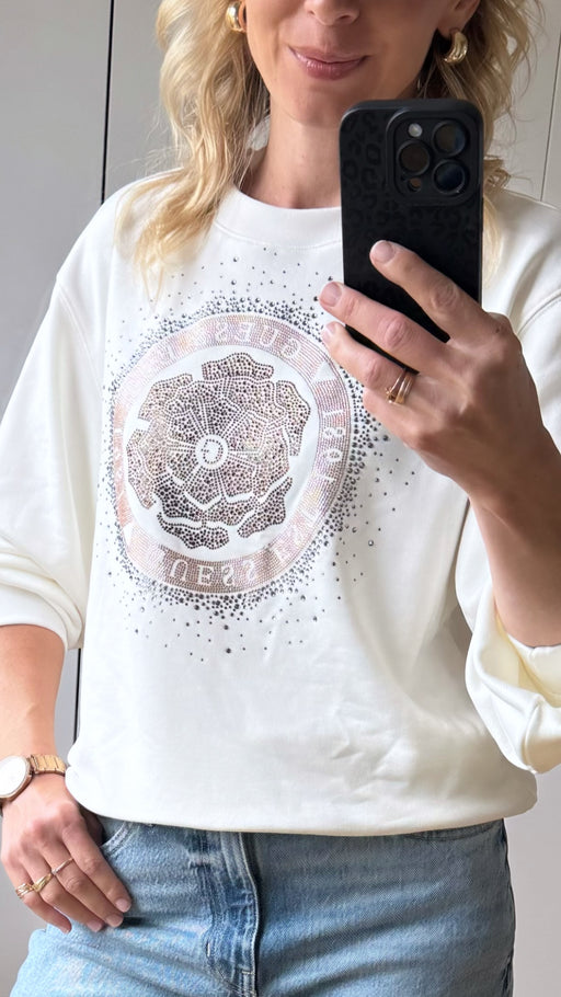 Guess peony logo sweater W5RQ05K7EX1