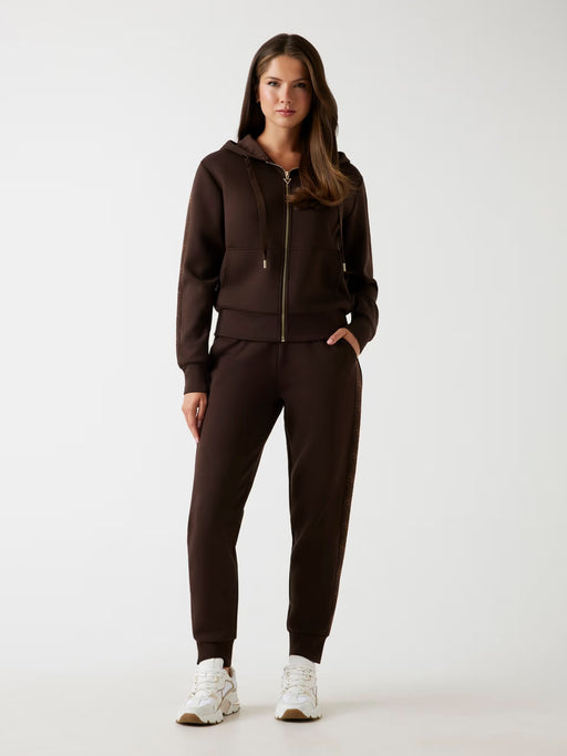 Guess brown scuba zip sweater w5yq05kbye2