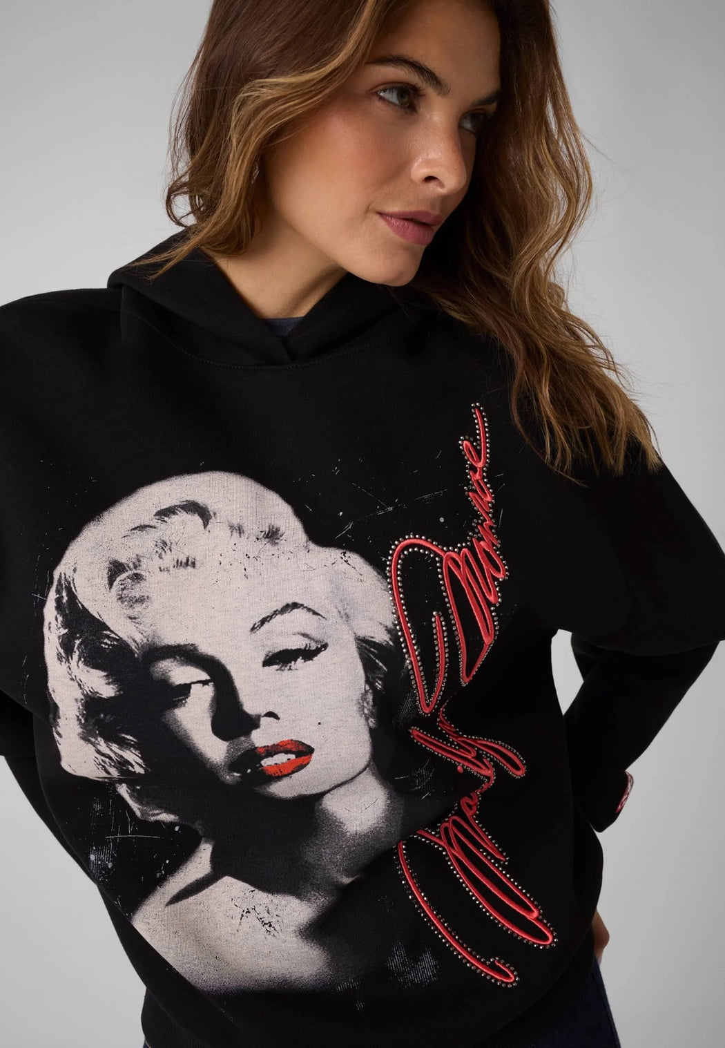 Guess Marilyn hooded sweater w6bq18k6664jblk