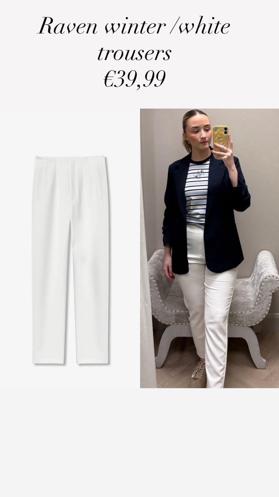 Raven winter /white trousers