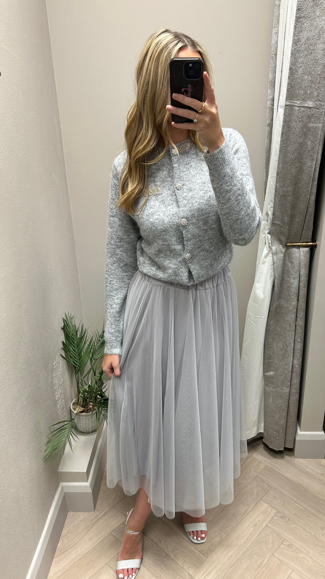 Silvie grey cardi