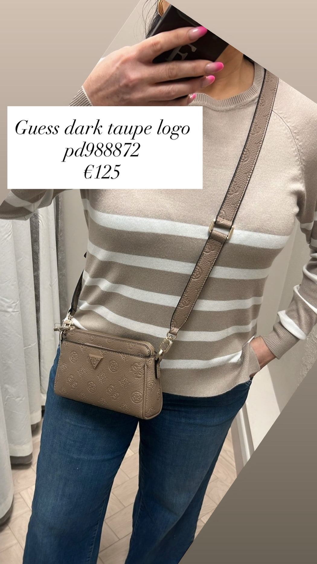 Guess dark taupe logo pd988872