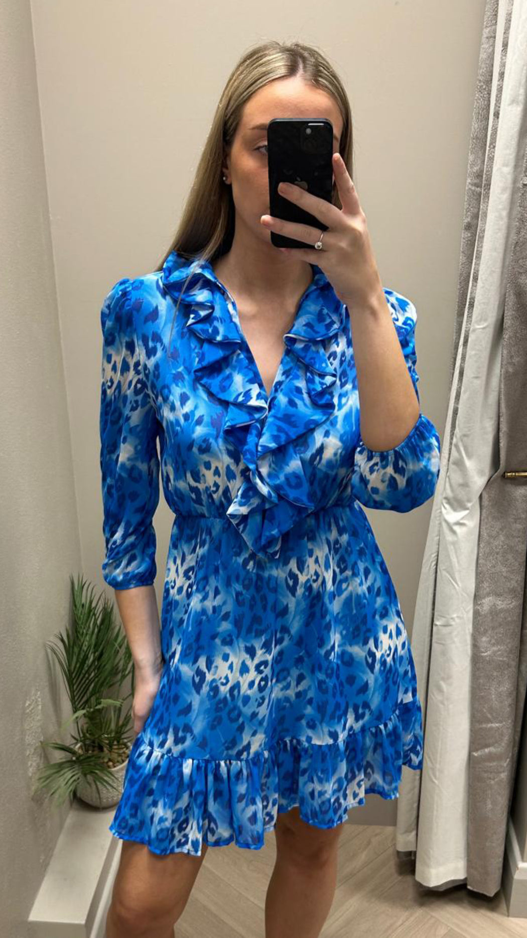 VICKY BLUE  MINI DRESS