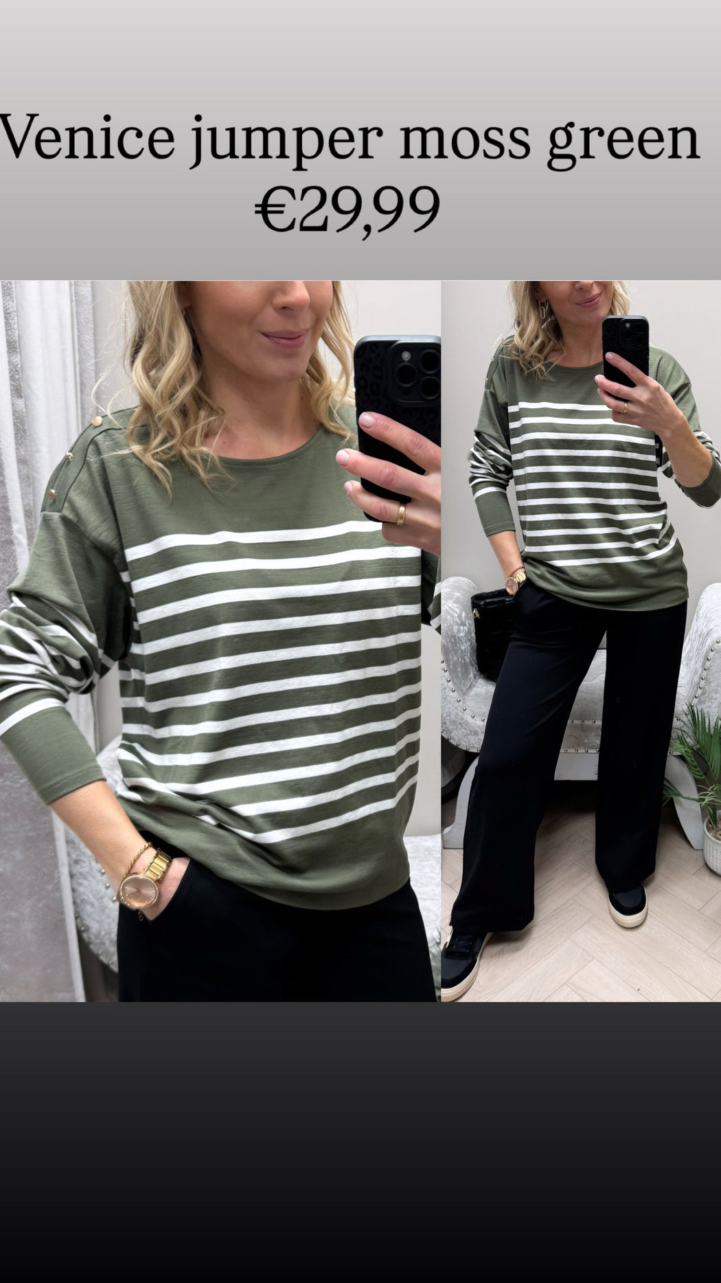 Venice jumper moss green