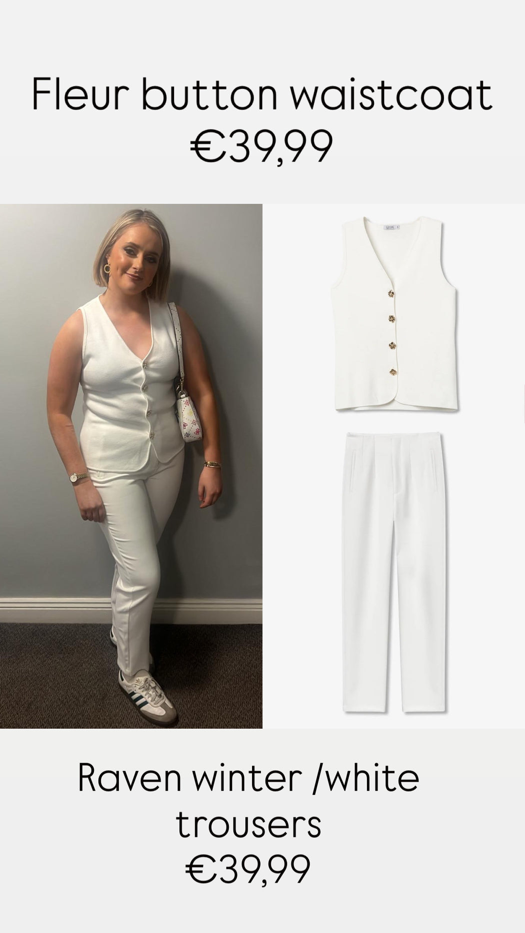 Fleur button waistcoat