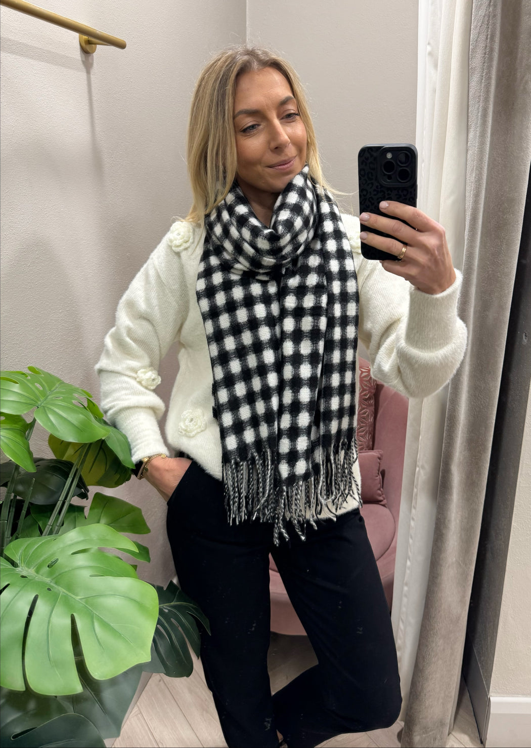 Warhol black scarf