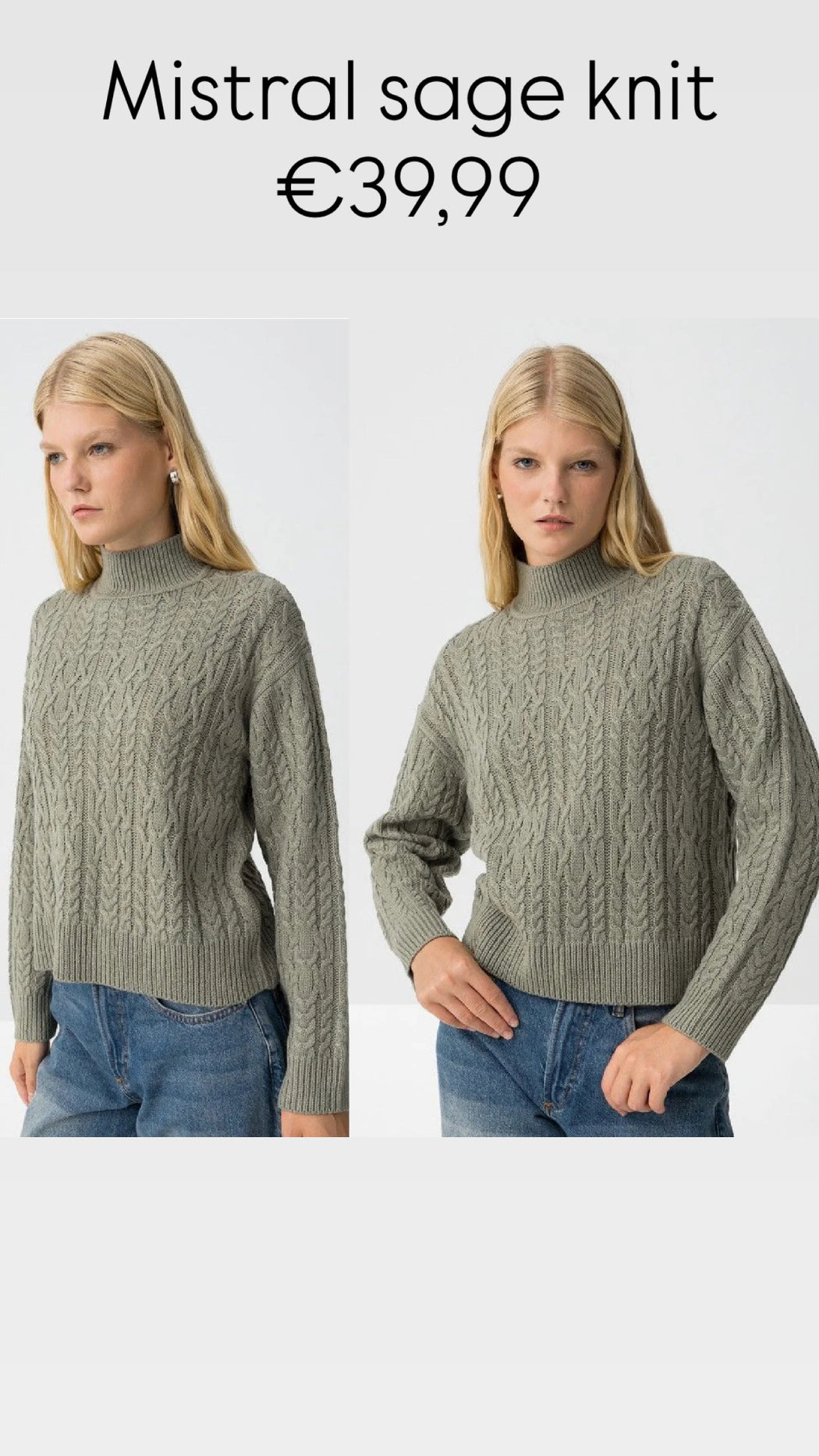 Mistral sage knit