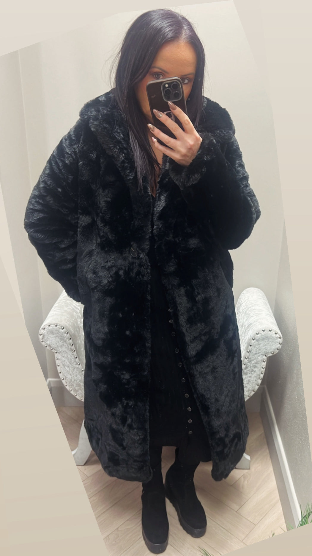 Ketarina faux fur black jacket