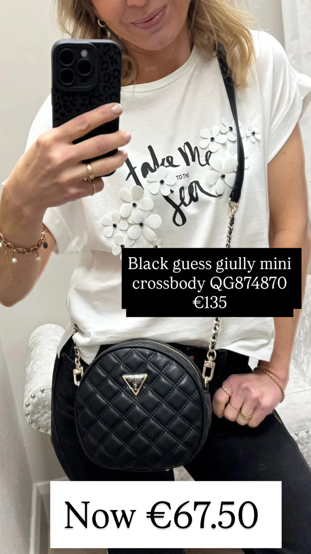 Black guess giully mini crossbody QG874870