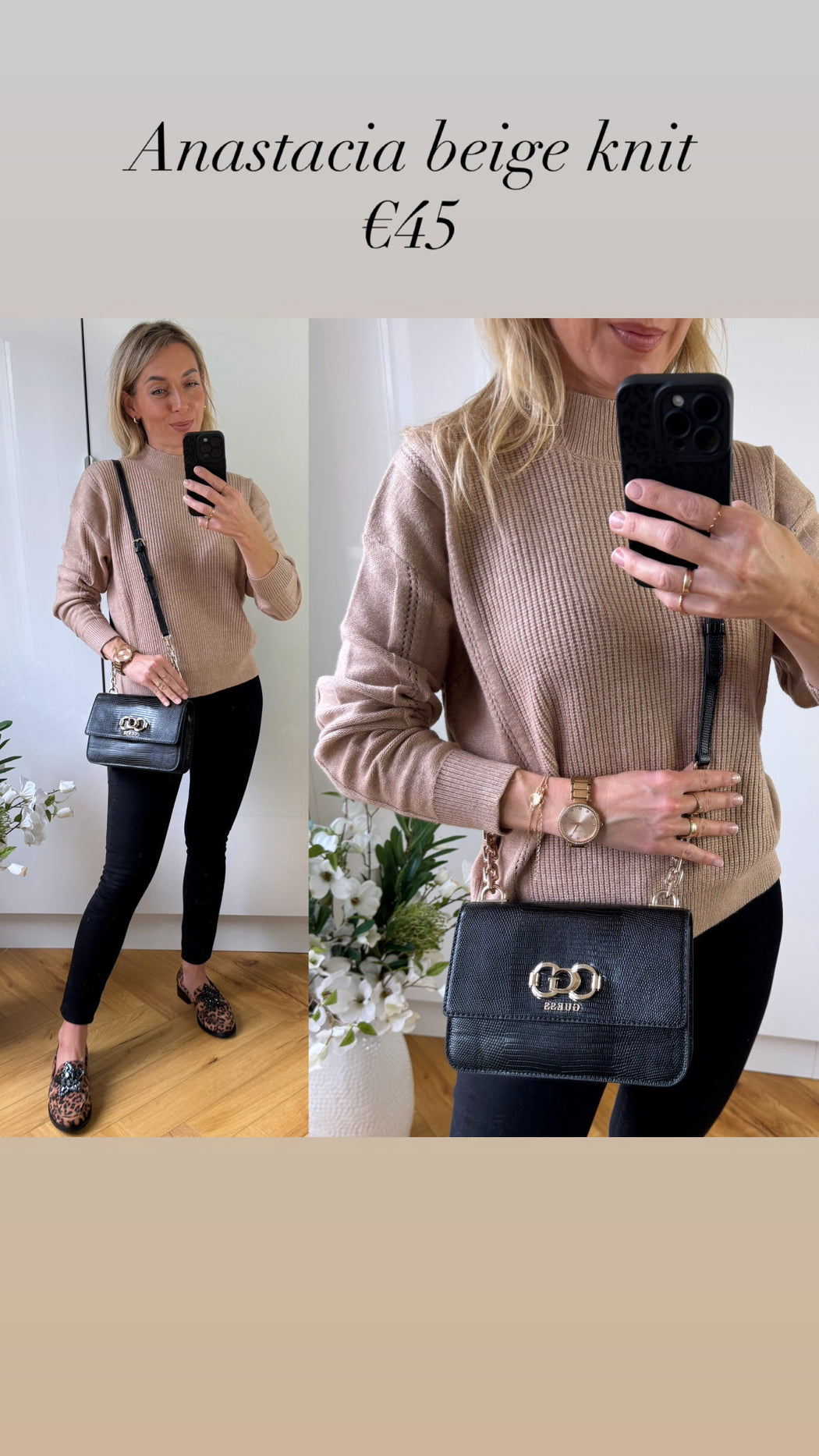 Anastacia beige knit