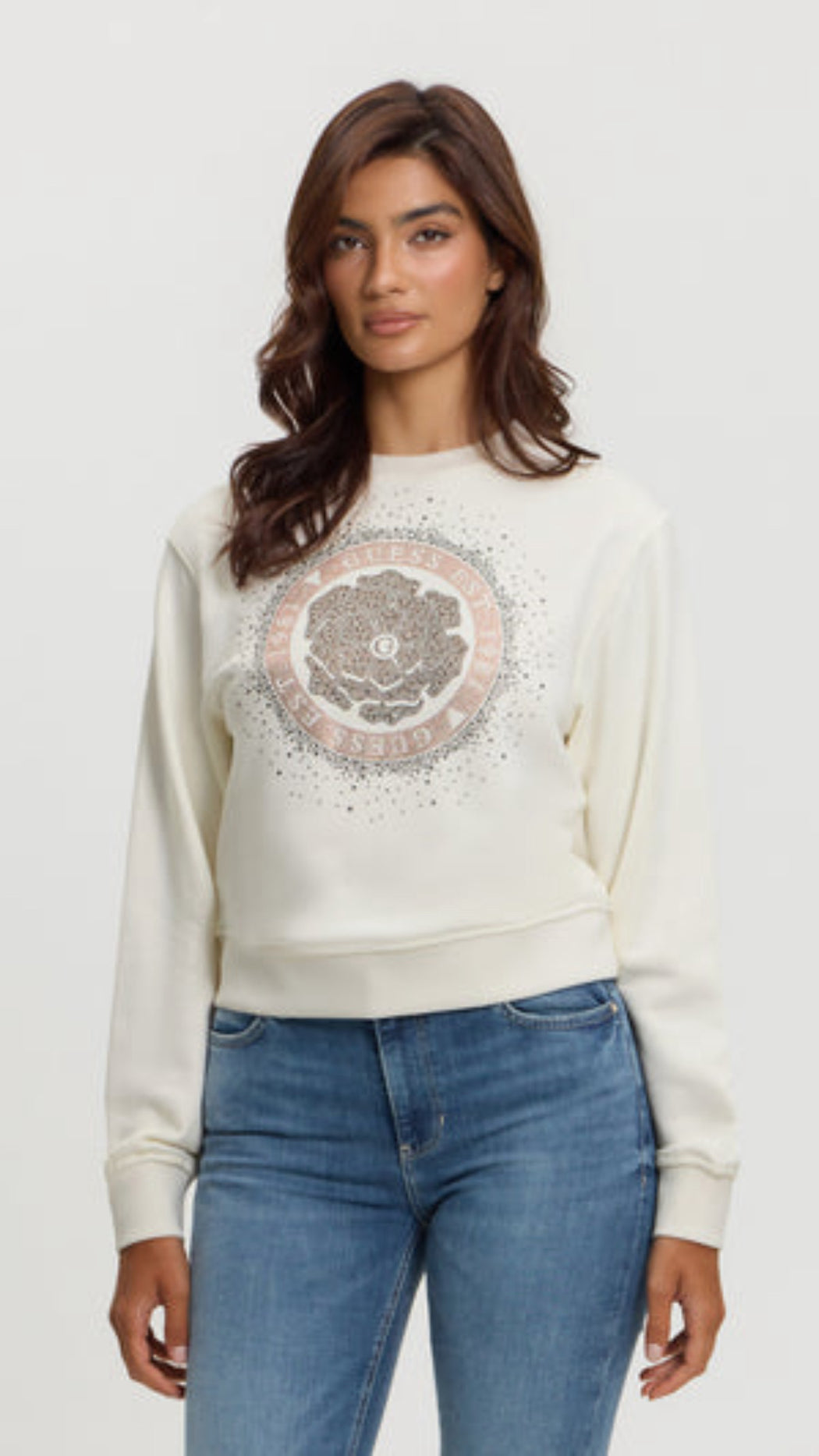 Guess peony logo sweater W5RQ05K7EX1