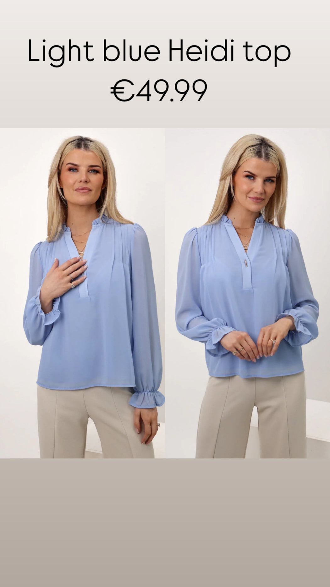 Light blue Heidi top