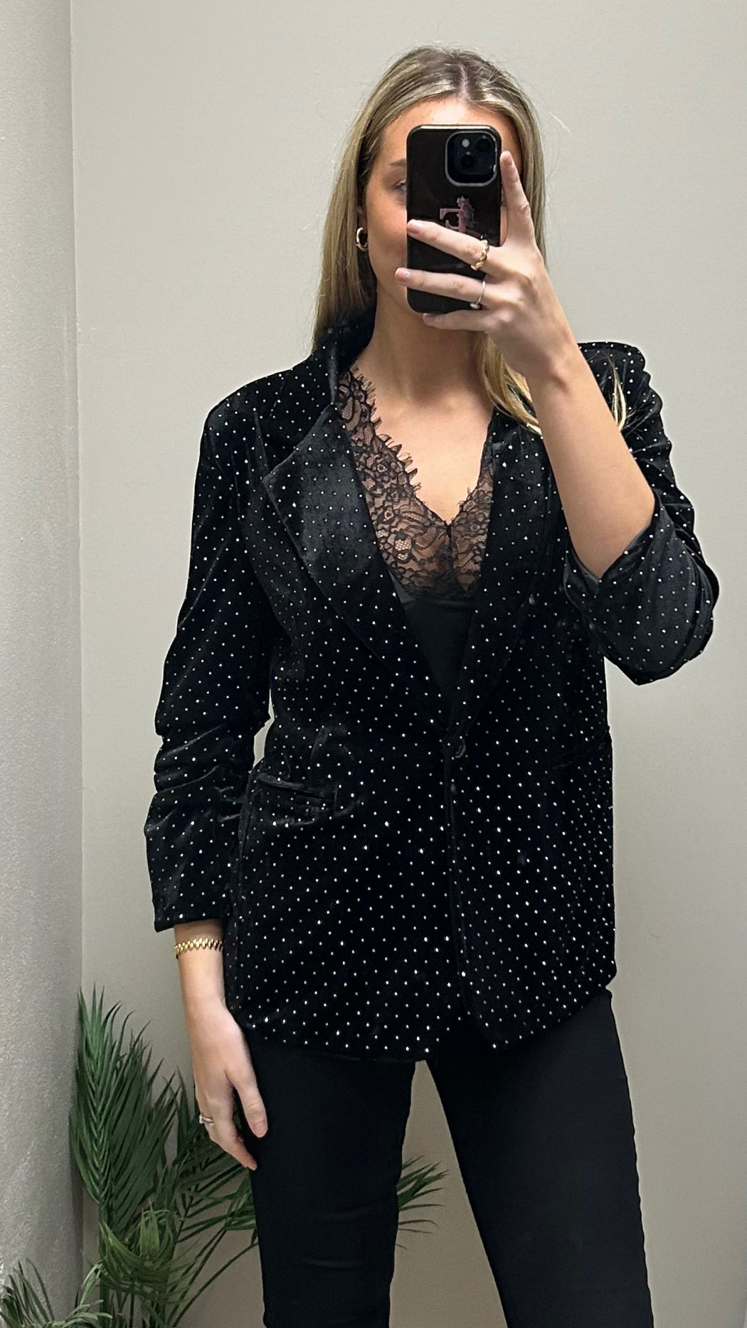 Velvet black ellie blazer