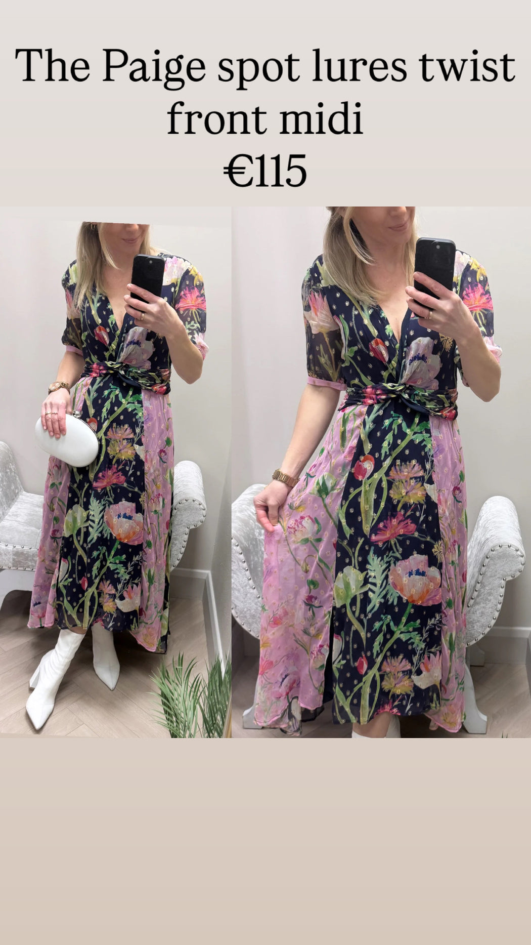 The Paige spot lures twist front  midi