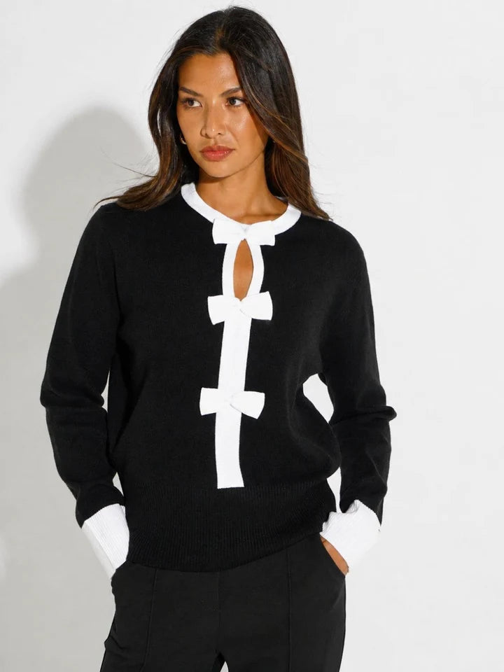 Black  aspen bow knit