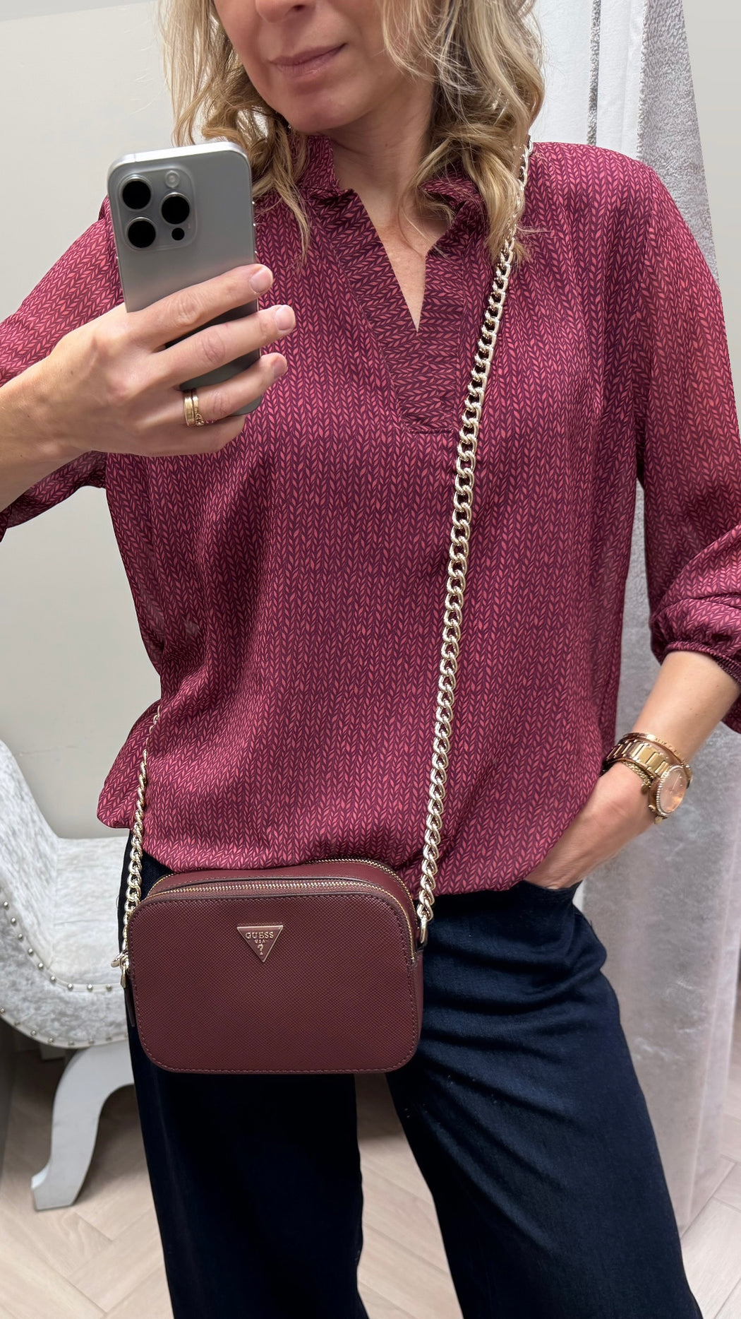 Guess Noelle burgundy bag zg967214