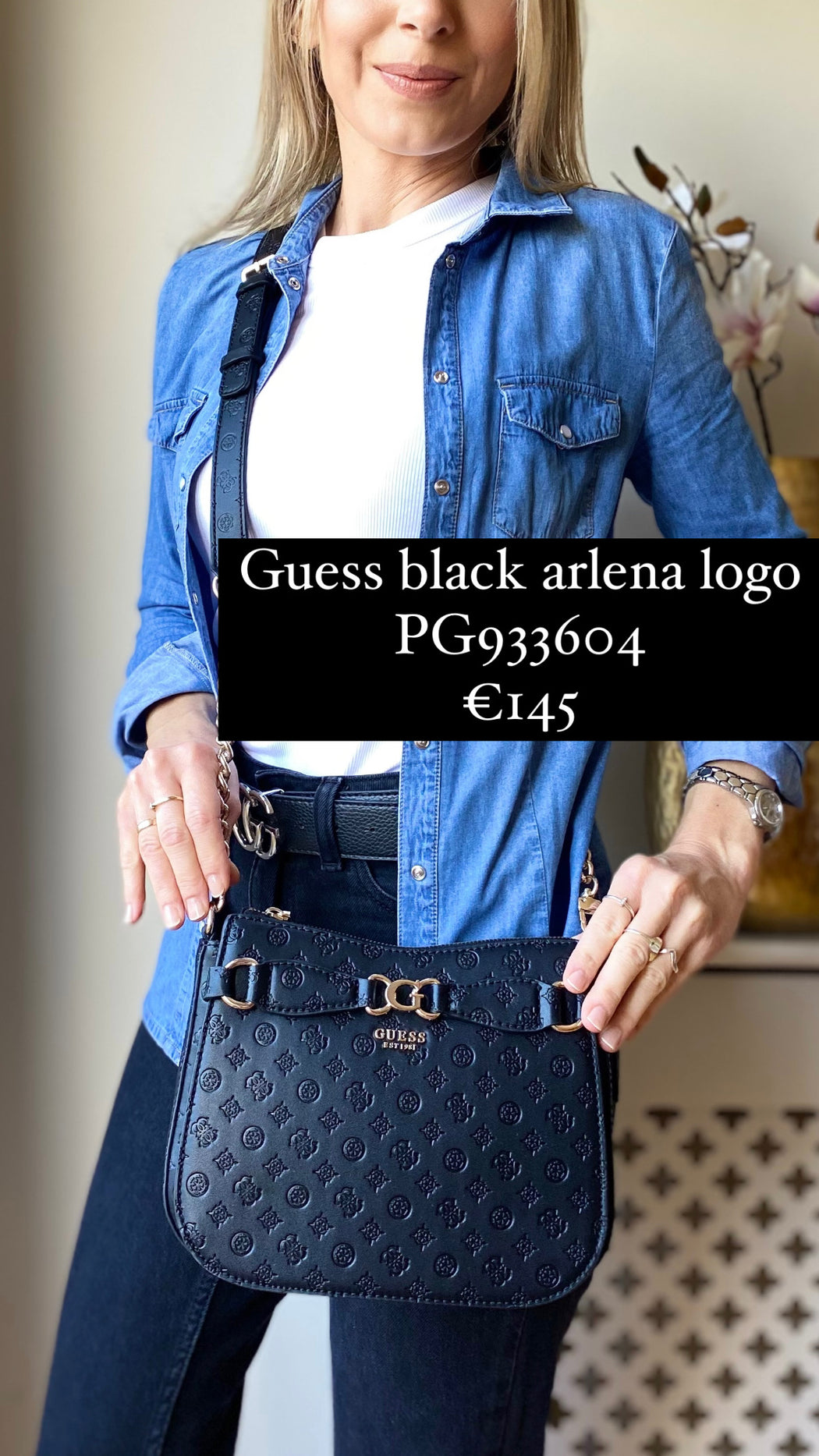 Guess black arlena logo PG933604