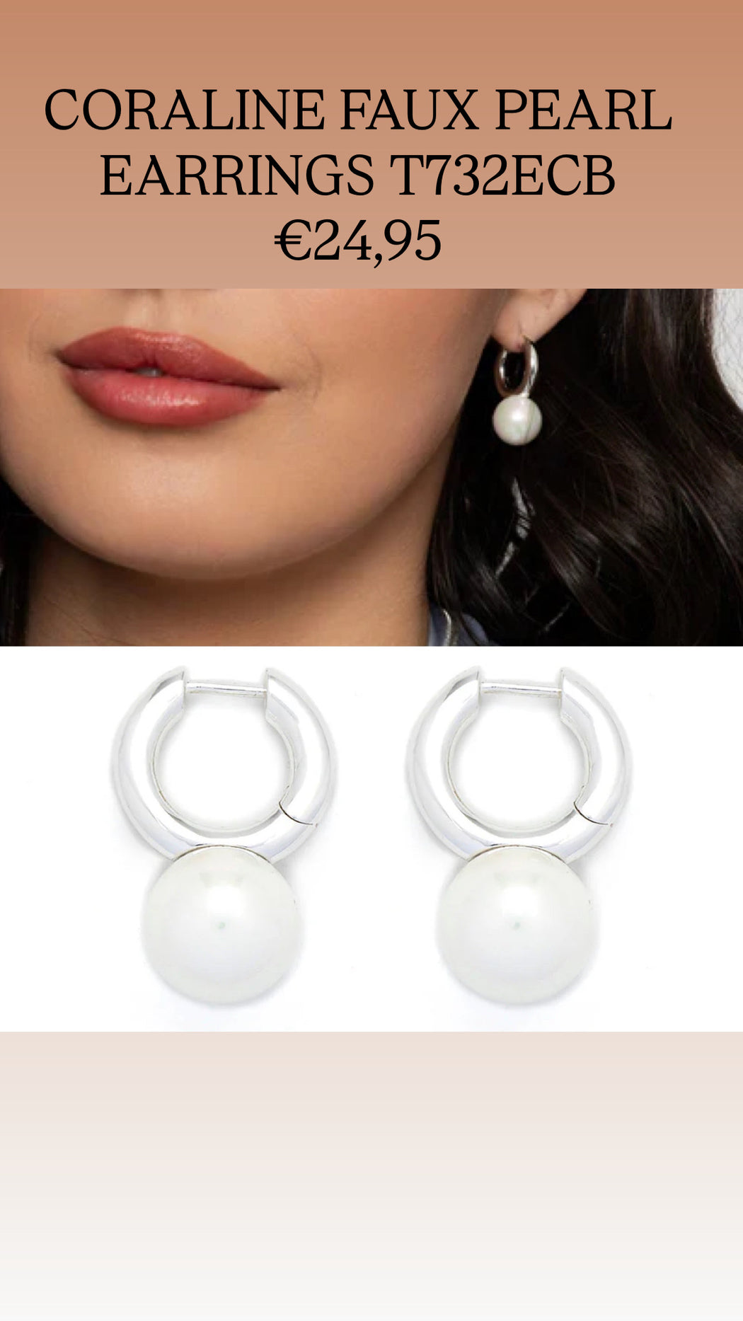 CORALINE FAUX PEARL EARRINGS T732ECB