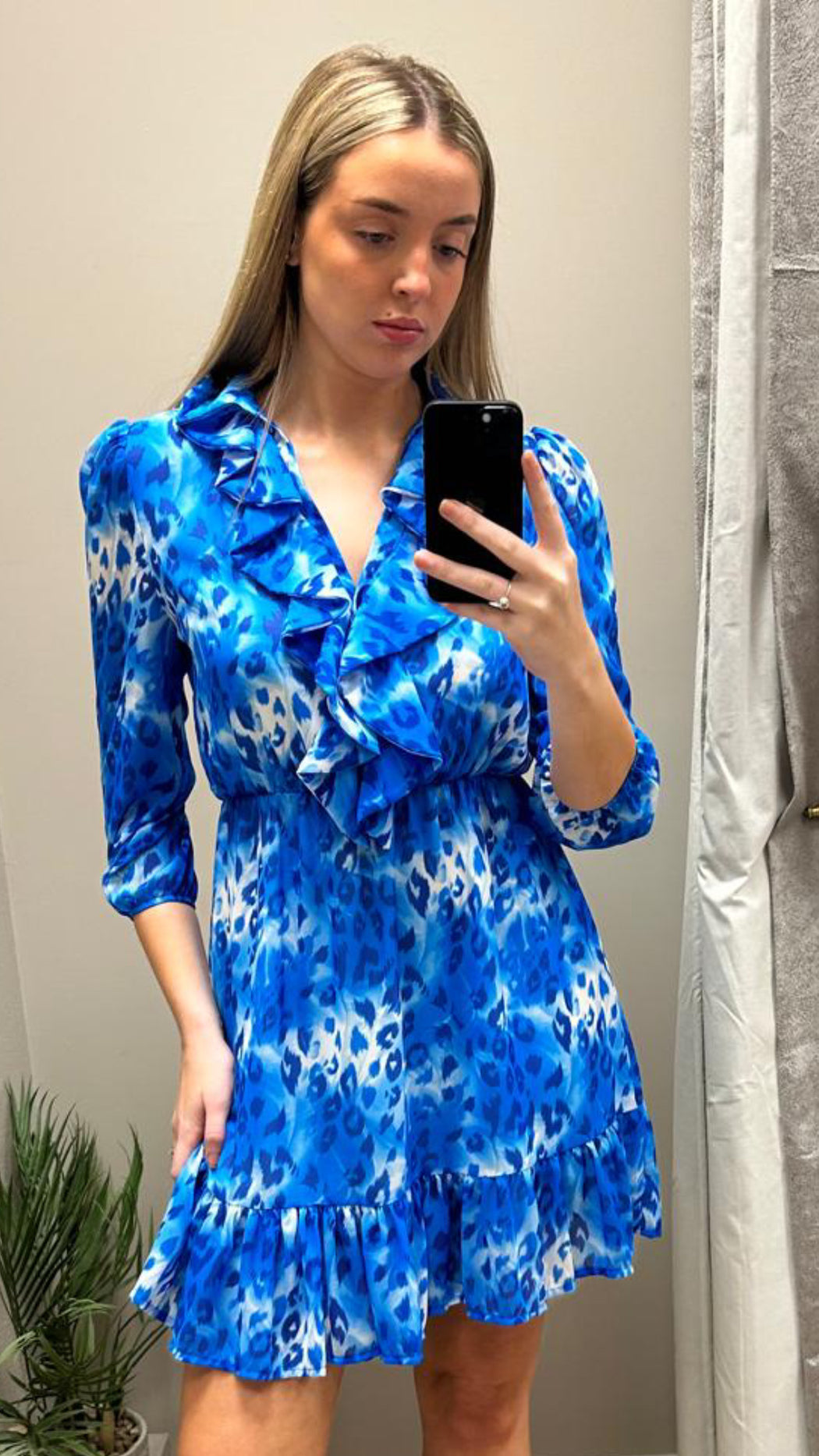 VICKY BLUE  MINI DRESS