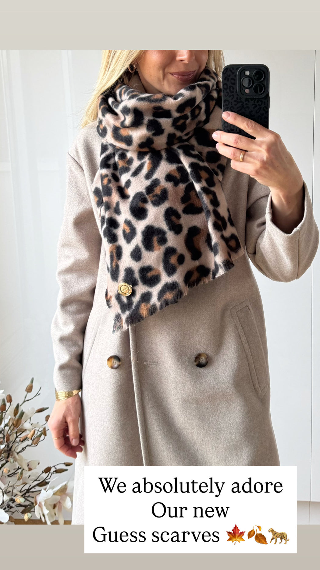 Guess leopard scarf AW5409POL03 - BLA