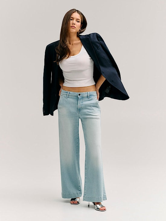 Guess Zoya wide leg crop denims