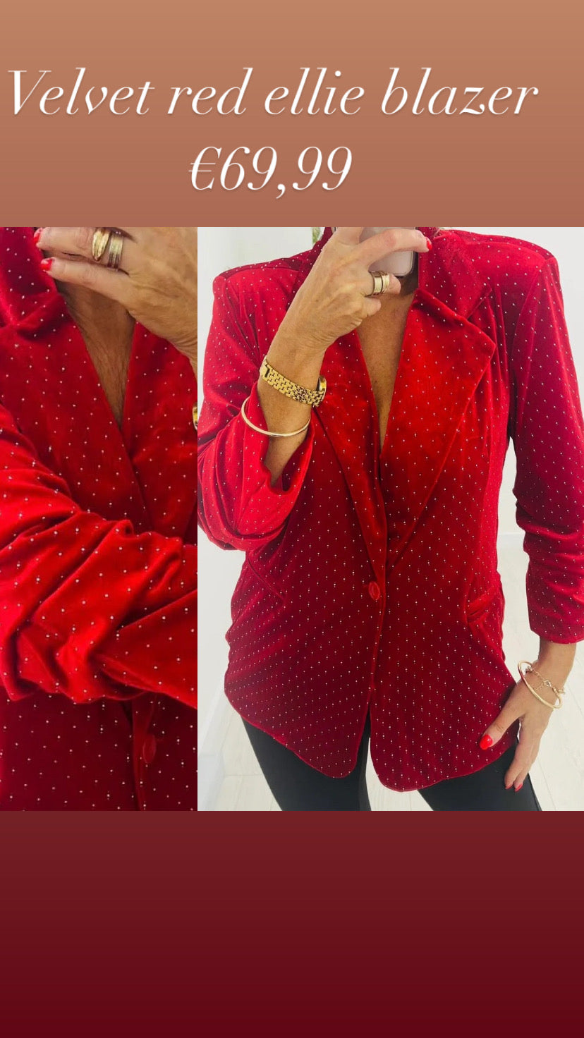 Velvet red ellie blazer