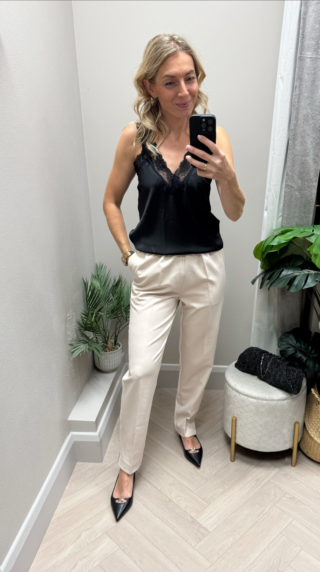 Guess cream Roberta trousers