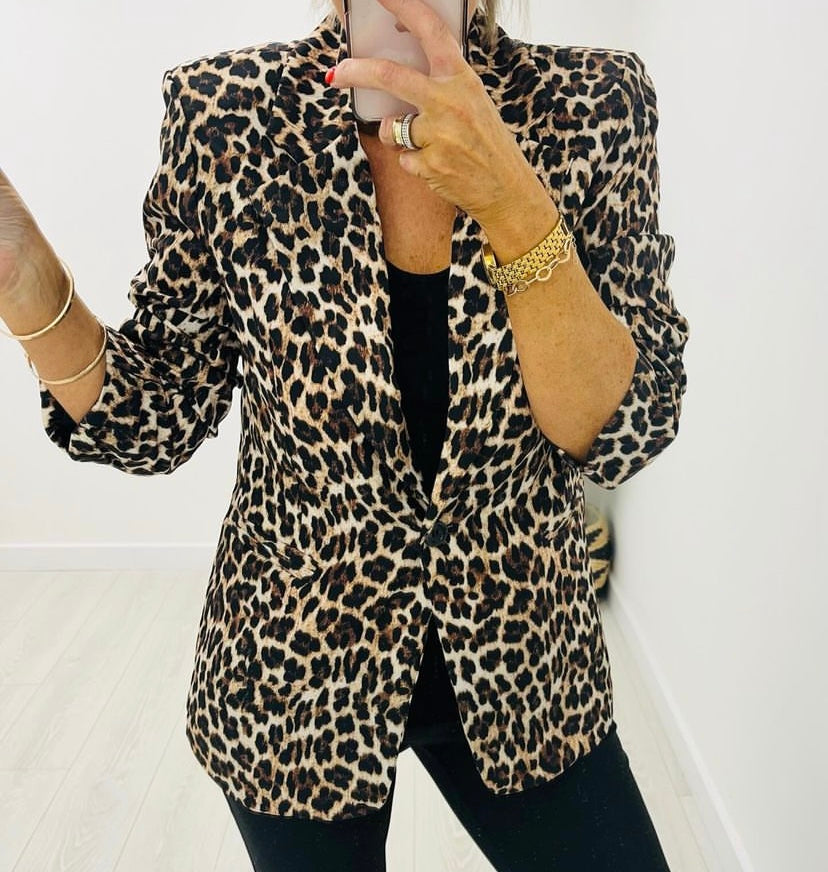 Leopard Ellie blazer