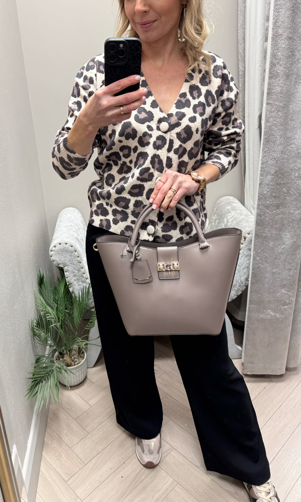 Beige Finn leopard Cardi