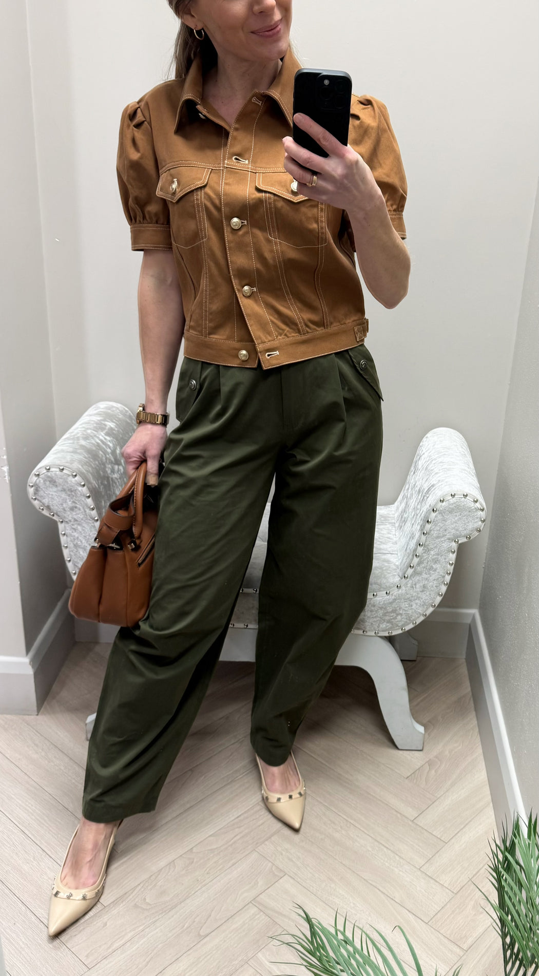 Guess tan jacket w6gl08w1804