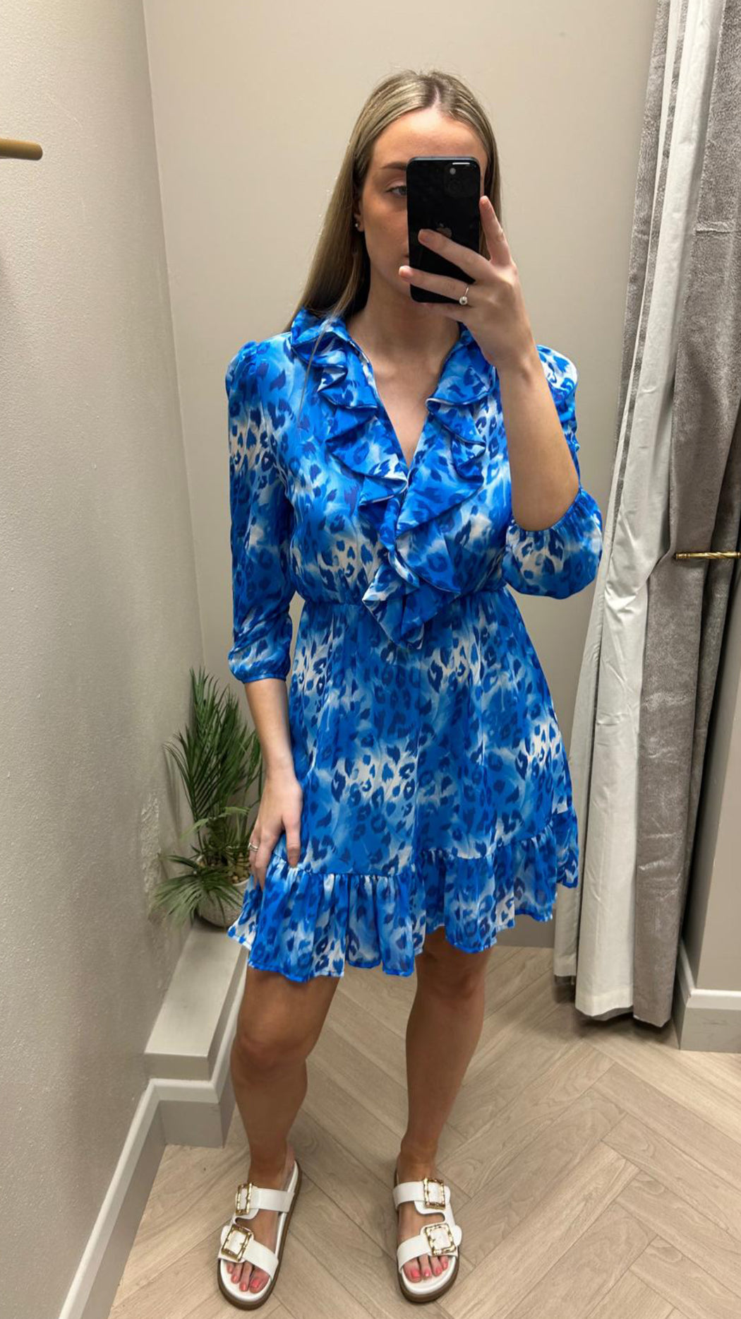 VICKY BLUE  MINI DRESS
