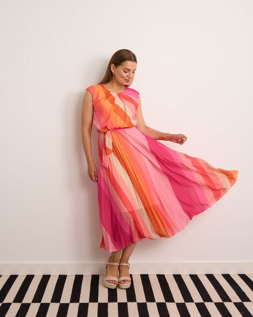 Rainbow pink midi