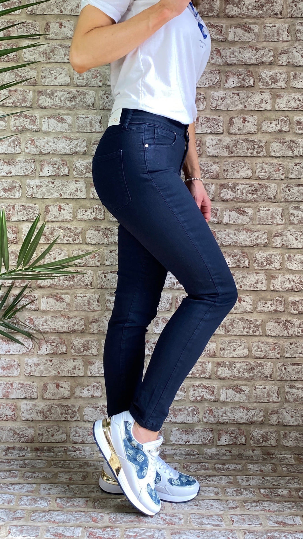 Dark navy fly girl sale skinnies