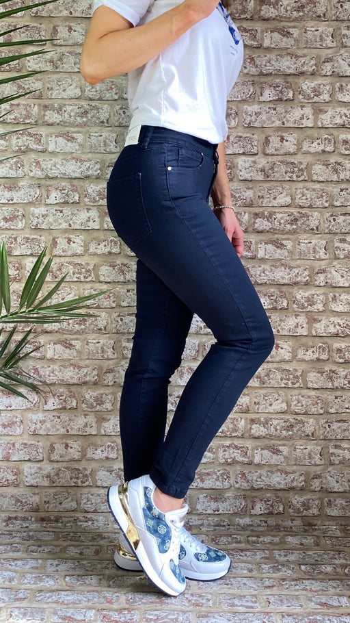 Dark navy fly girl sale skinnies