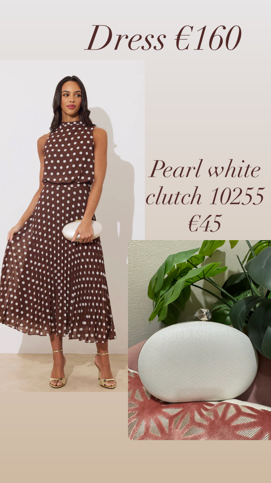 Molly brown drape pleat polka dot midi