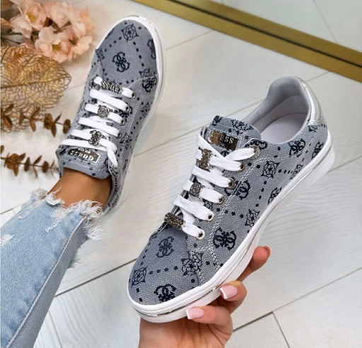 Guess navy silver logo sneaker flytss2fal12