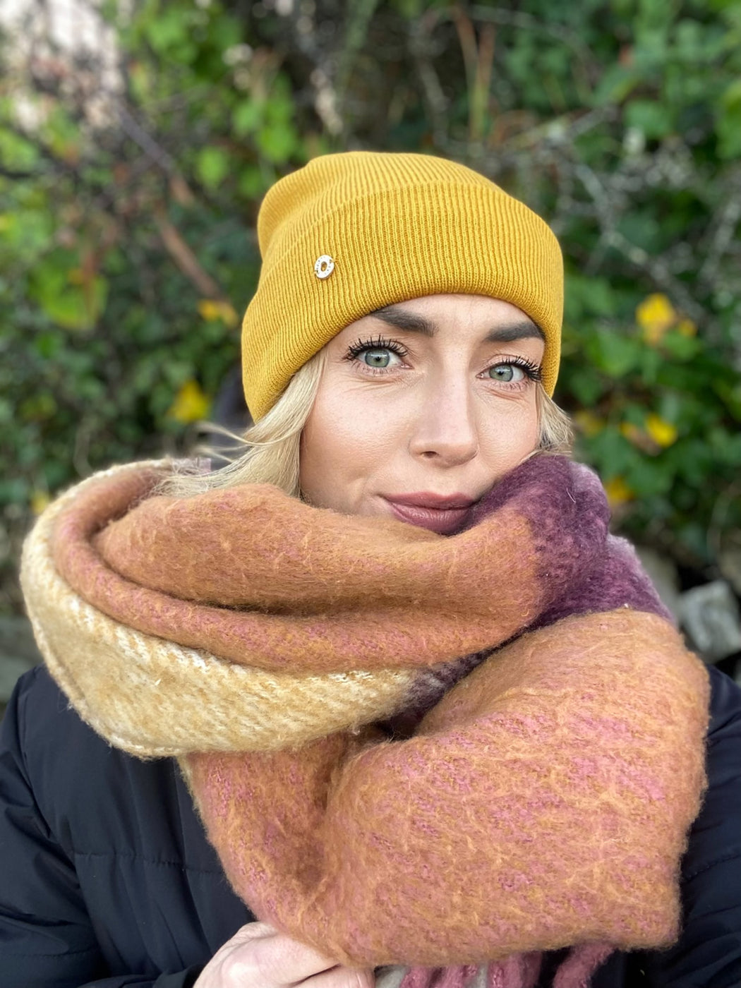 Emily mustard beanie