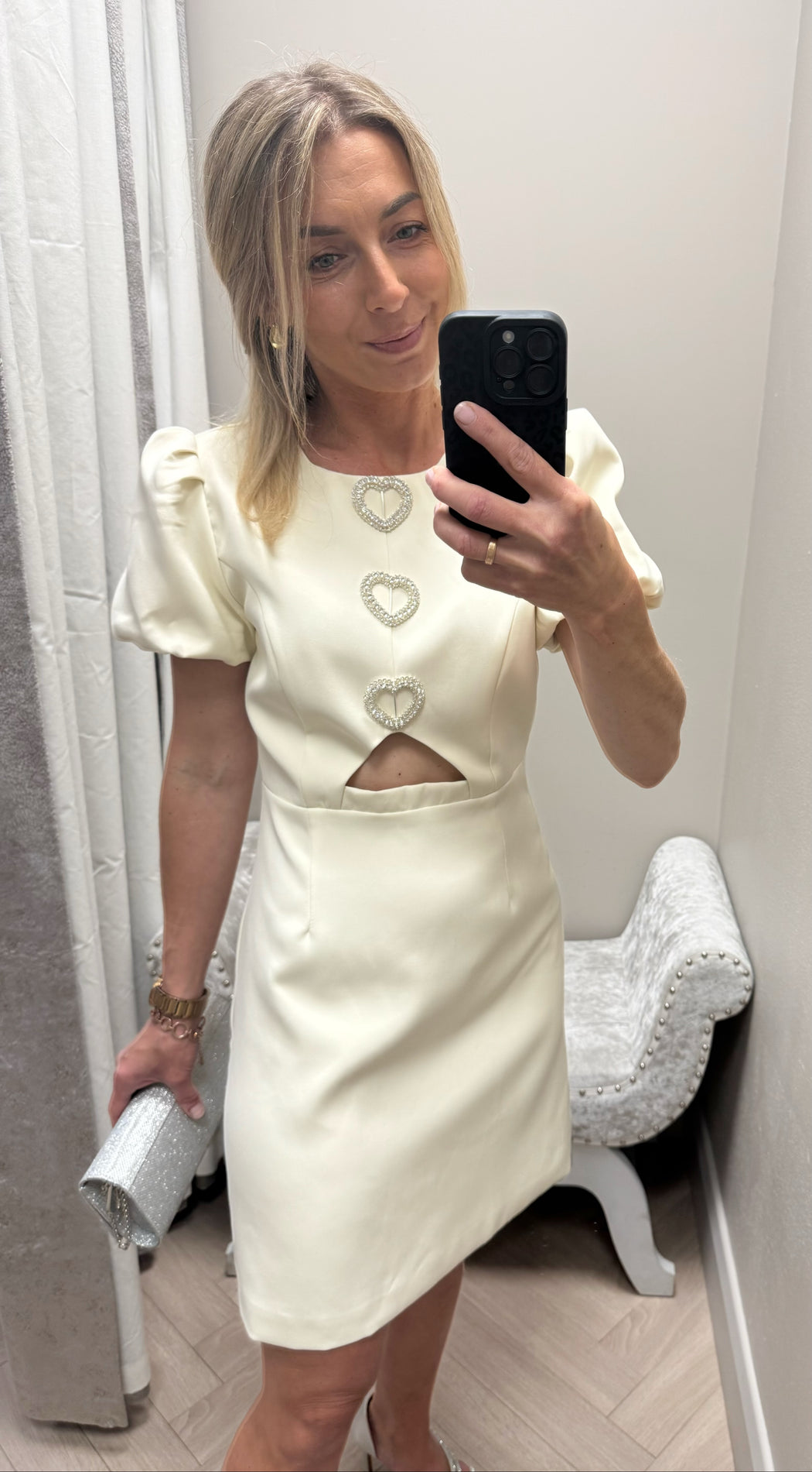 Cassie ivory heart dress