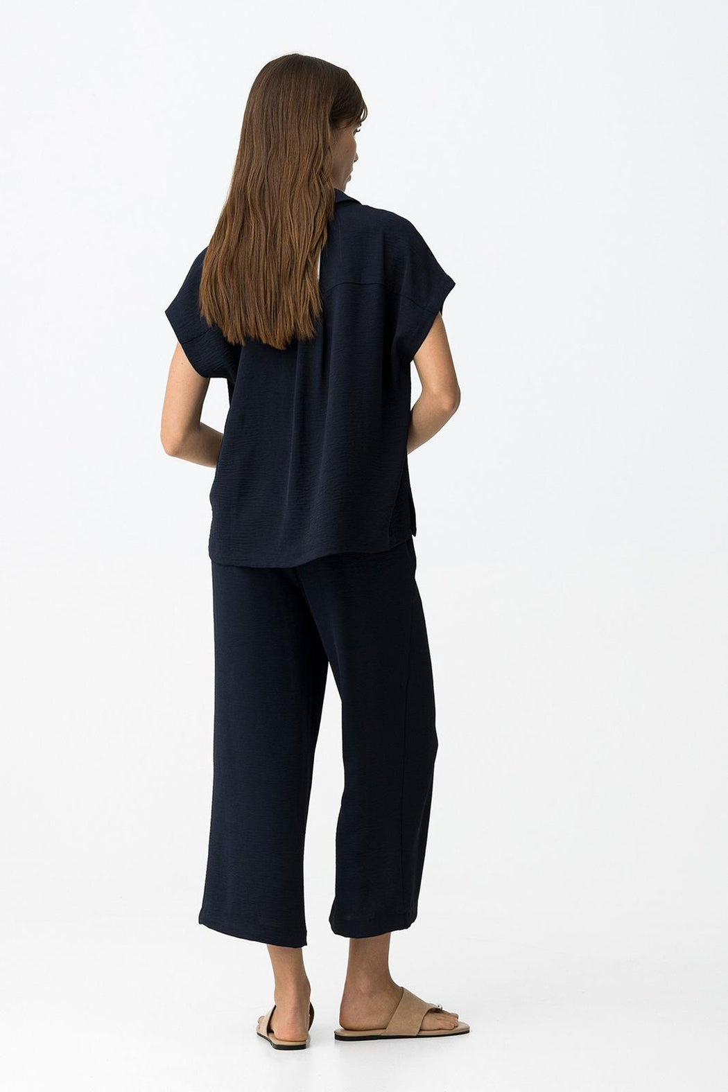 Francesca navy trousers