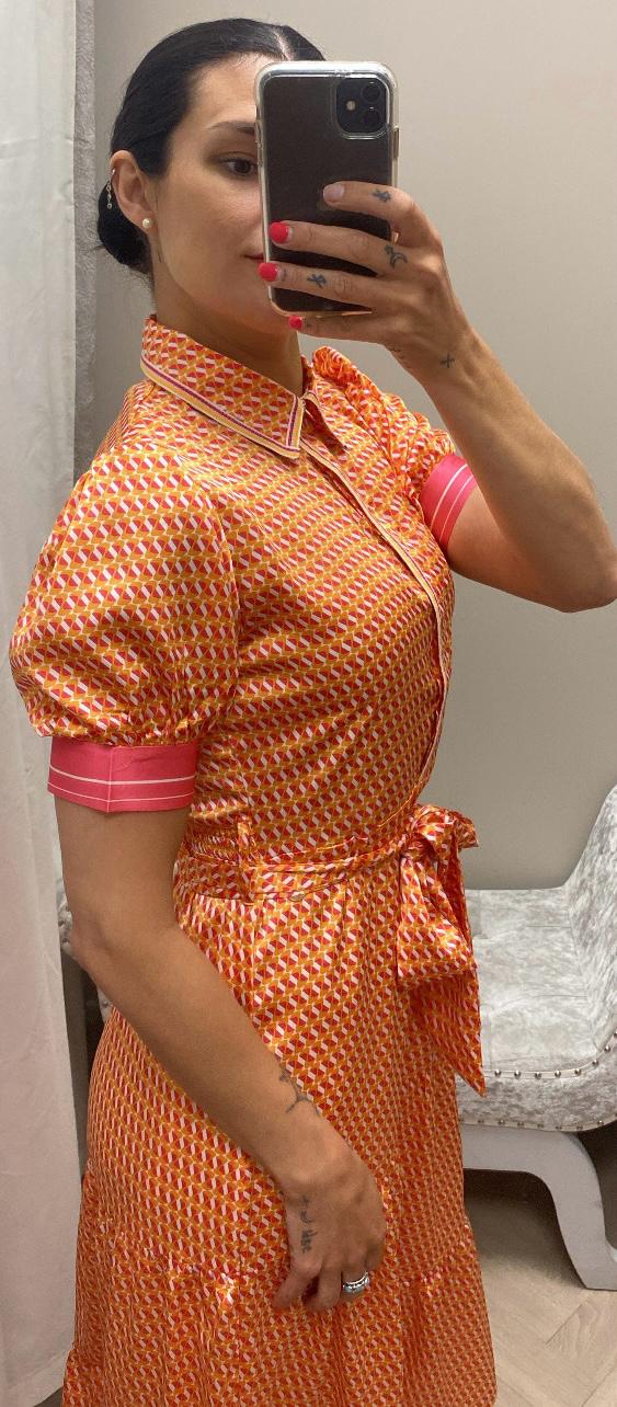 Orange  saylor dress