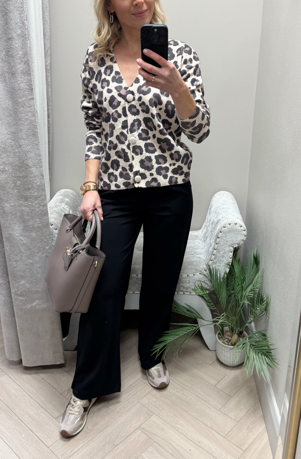 Beige Finn leopard Cardi