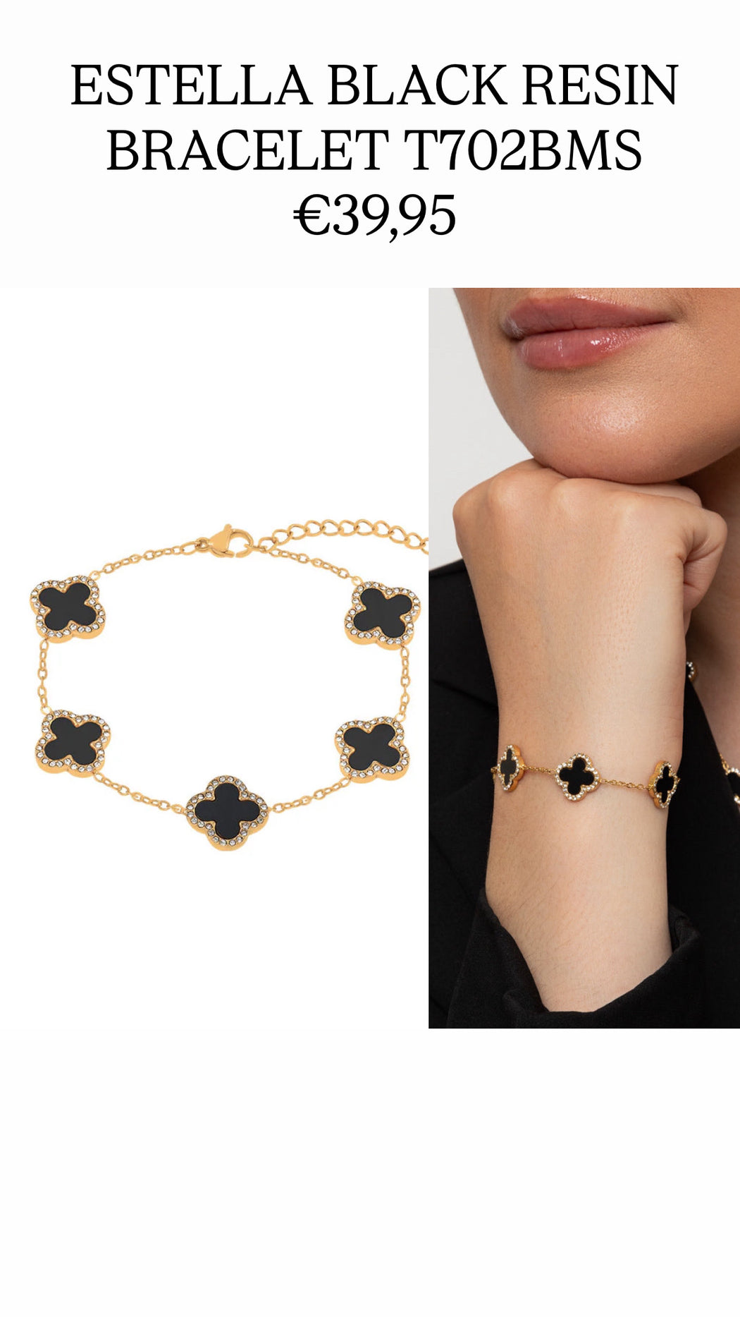 ESTELLA BLACK RESIN BRACELET T702BMS