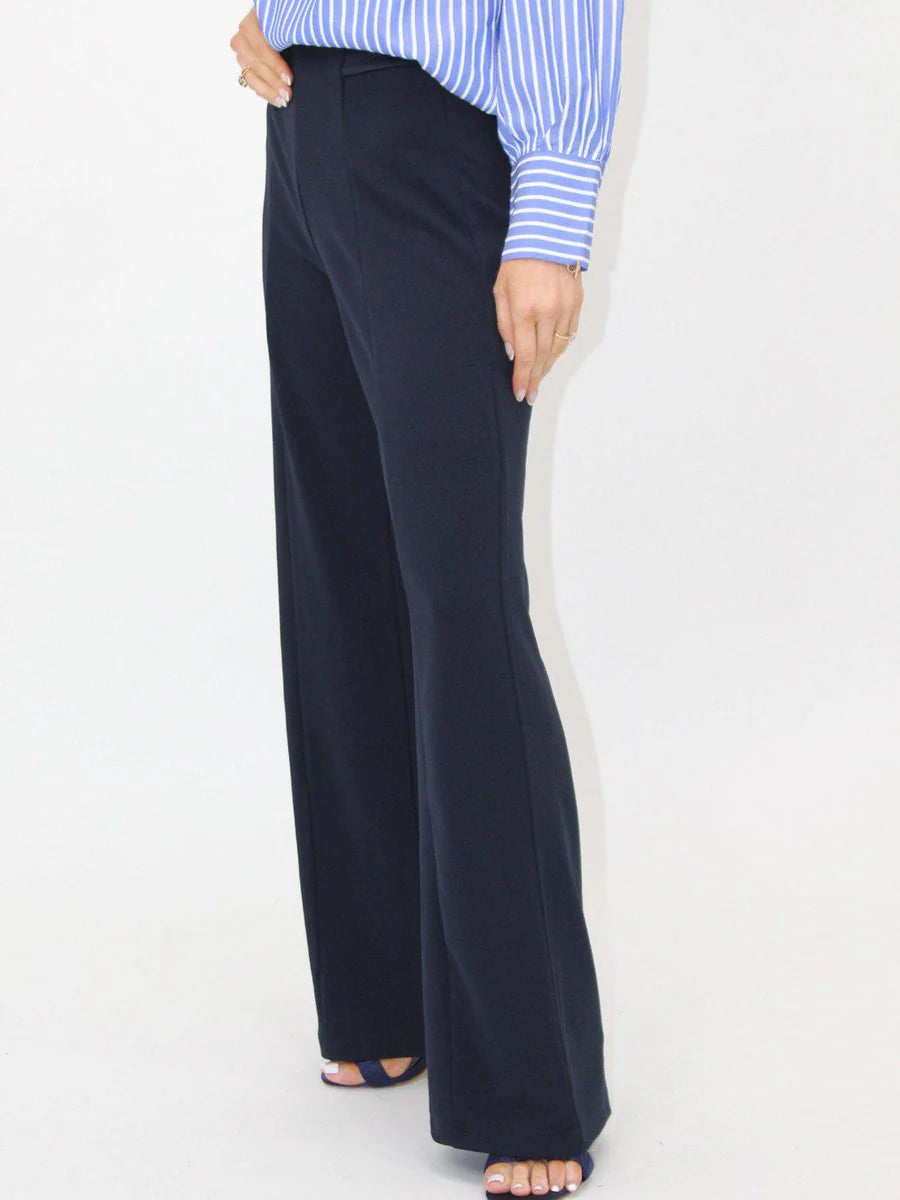 Lulu blu navy elasticated high waist trousers