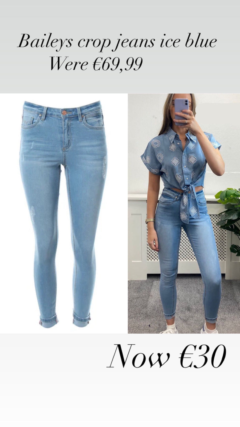 Baileys crop jeans ice blue