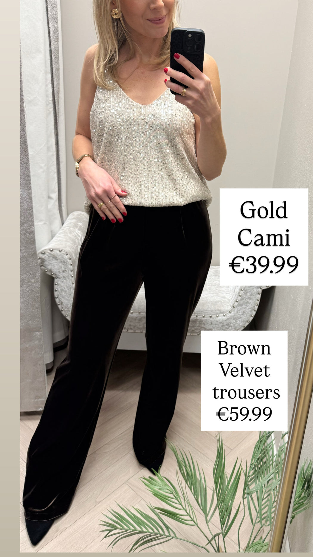 Paula brown velvet trs