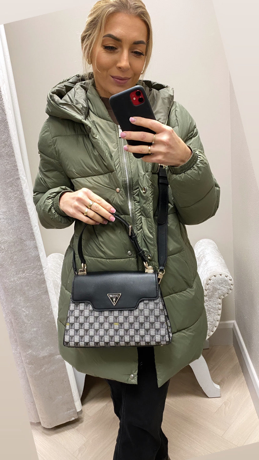 Ravina khaki green puffa jacket